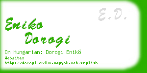 eniko dorogi business card